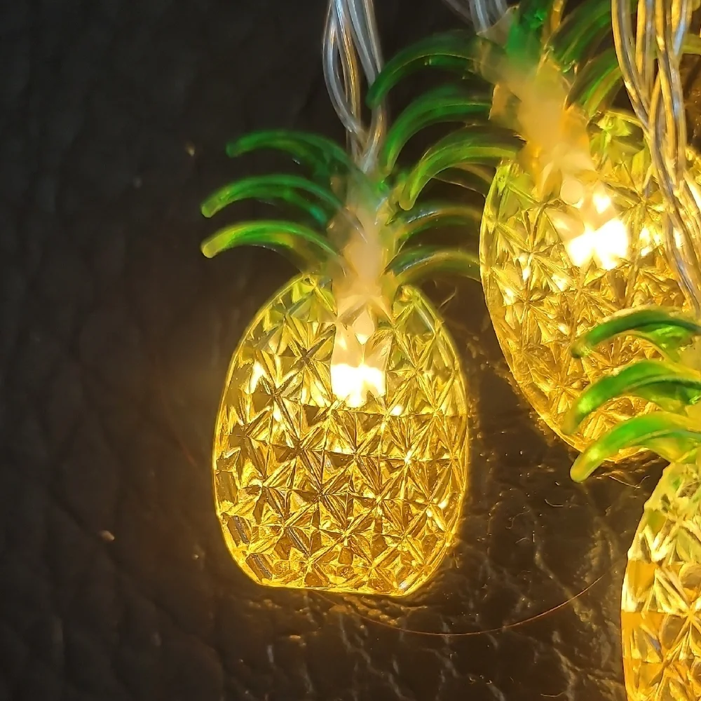 Pineapple LED Green and Yellow String Lights